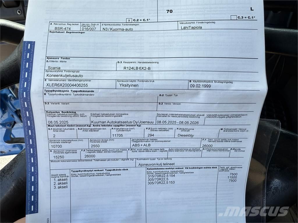 Scania R124 6X2 Kranbilar
