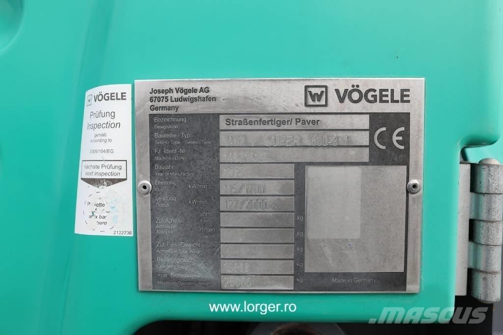 Vögele Super 1800 - 3i Asfaltsläggningsmaskiner