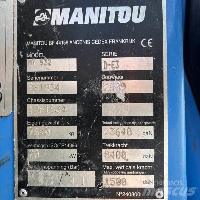 Manitou MT 932 Teleskoplastare