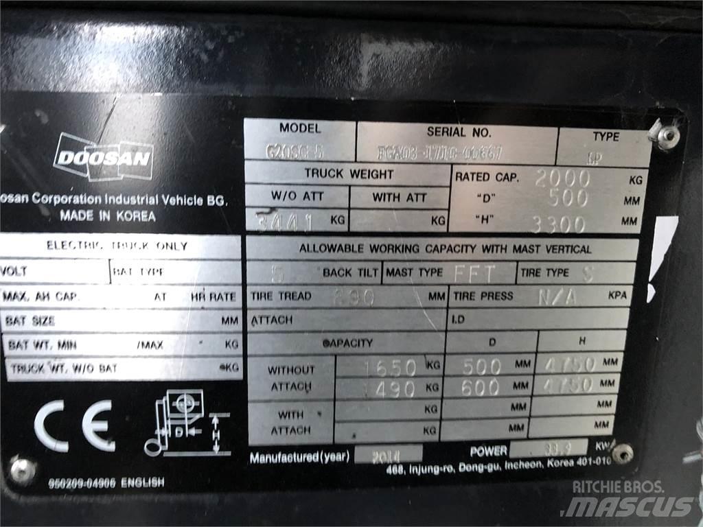 Doosan G20 SC-5 Gasolmotviktstruckar