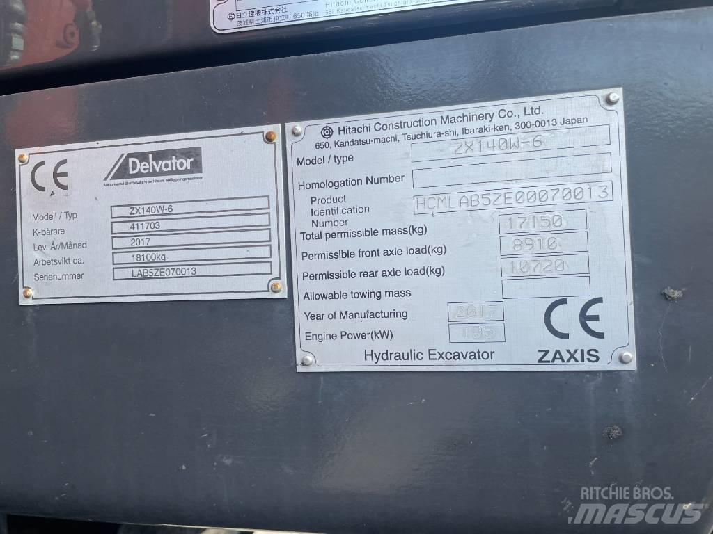 Hitachi ZX 140 W-6 Hjulgrävare