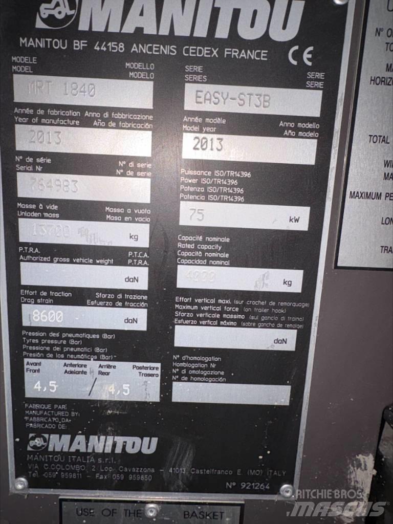 Manitou MRT 1840 Teleskoplastare