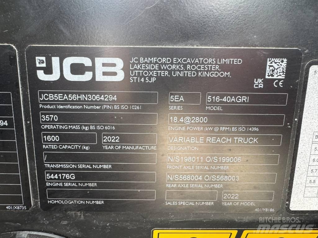 JCB 516-40AGRI Teleskoplastare