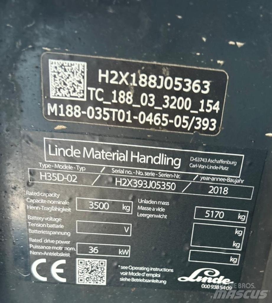 Linde H35D-02 EVO Dieselmotviktstruckar