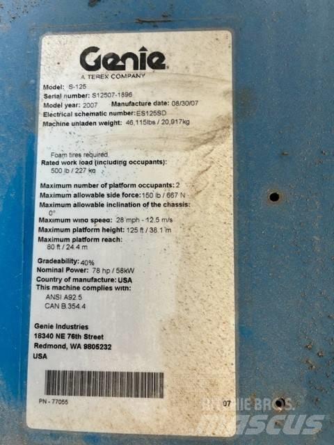 Genie S 125 Teleskop bomliftar