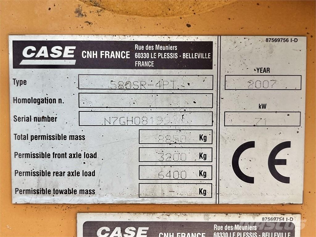 CASE 580 SR Grävlastare