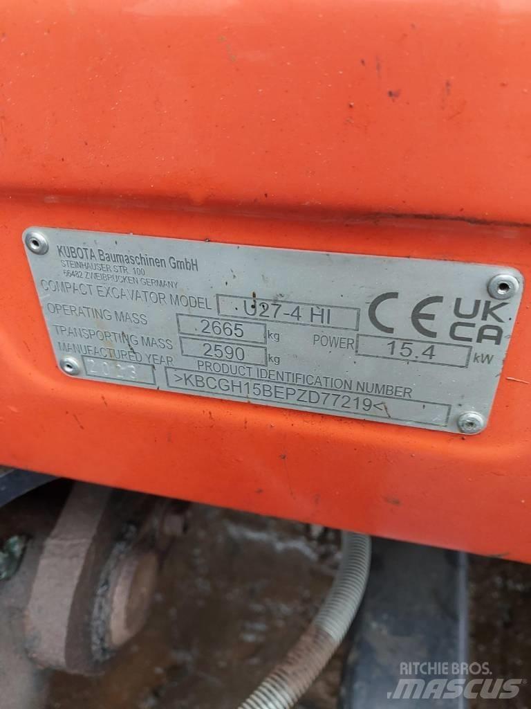 Kubota U 27-4 Minigrävare < 7t
