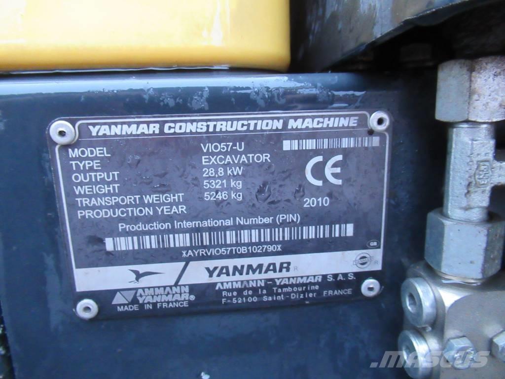 Yanmar Vio 57-U Minigrävare < 7t
