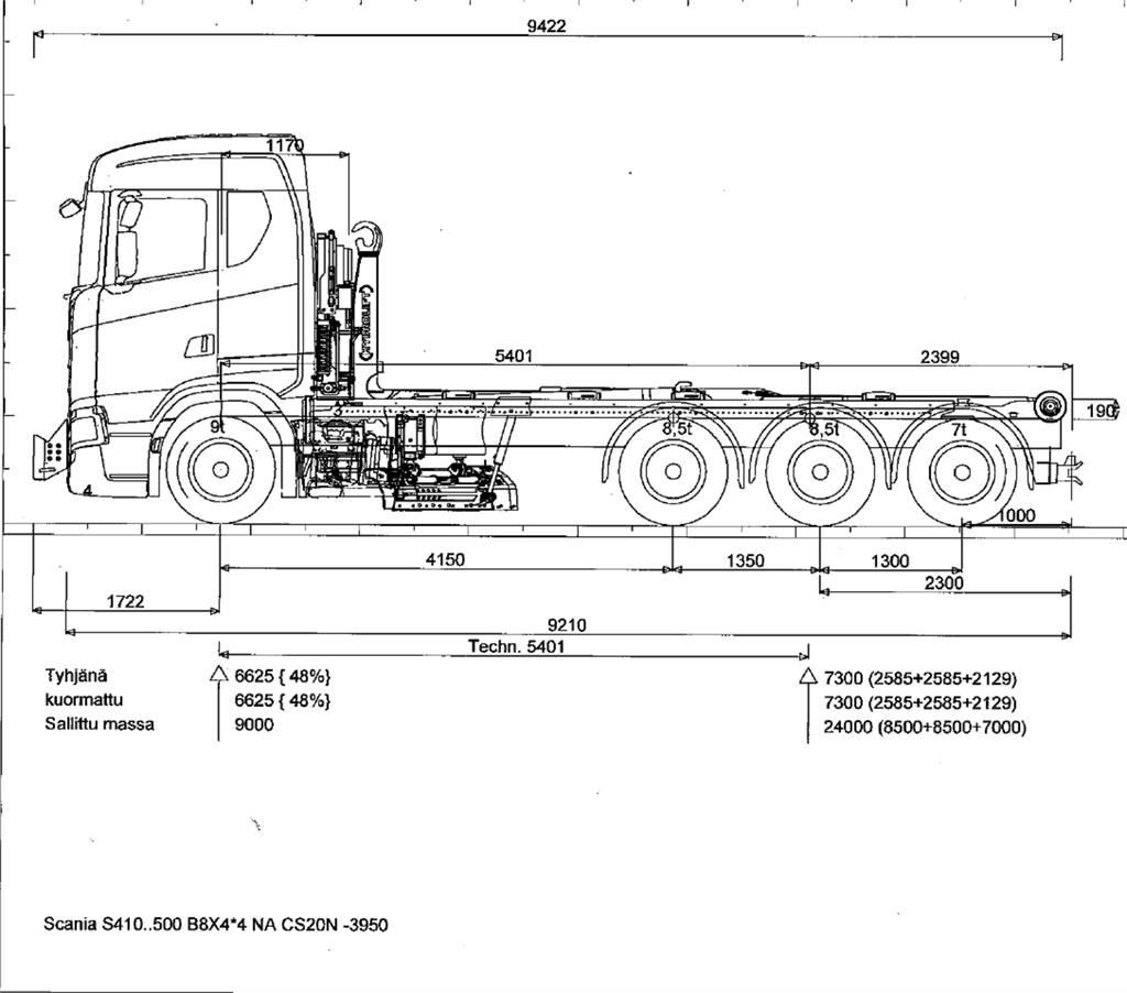 Scania R590 8x4 Lastväxlare/Krokbilar