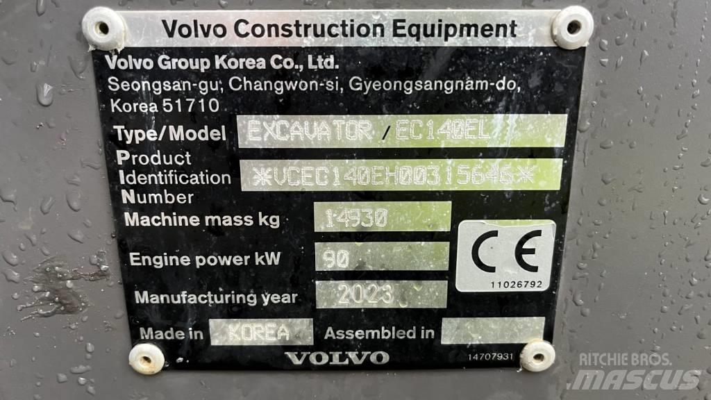 Volvo EC140EL Bandgrävare