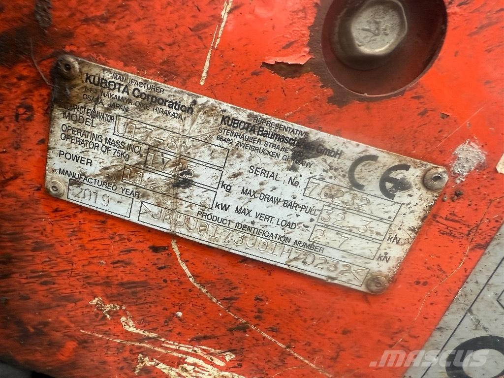 Kubota U 17-3 Minigrävare < 7t