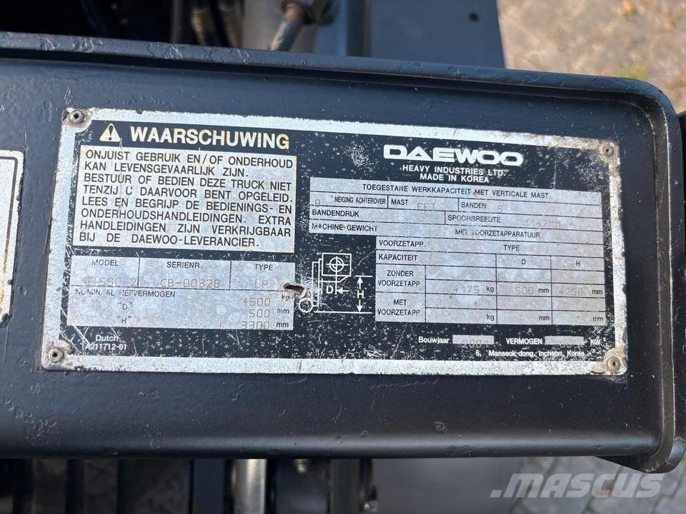Daewoo G 45 SC Gasolmotviktstruckar
