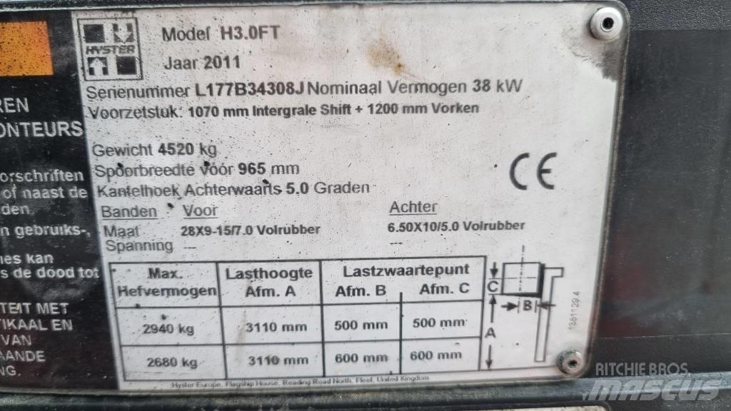 Hyster H 3.00 FT Gasolmotviktstruckar