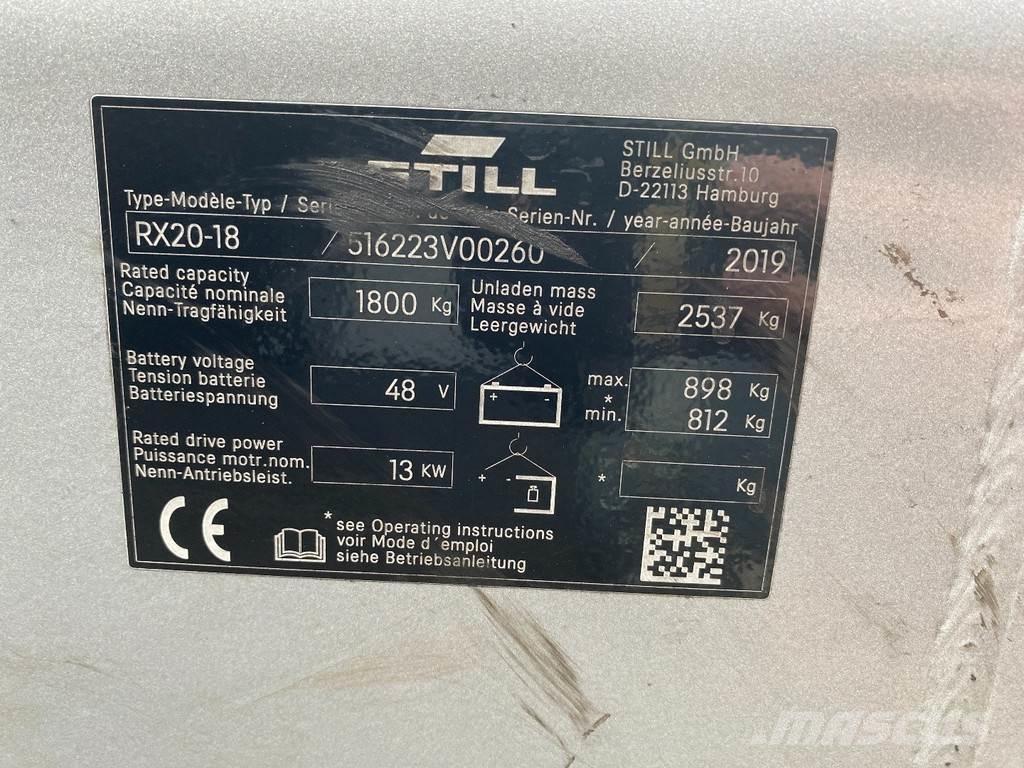 Still RX20-18 Elmotviktstruckar