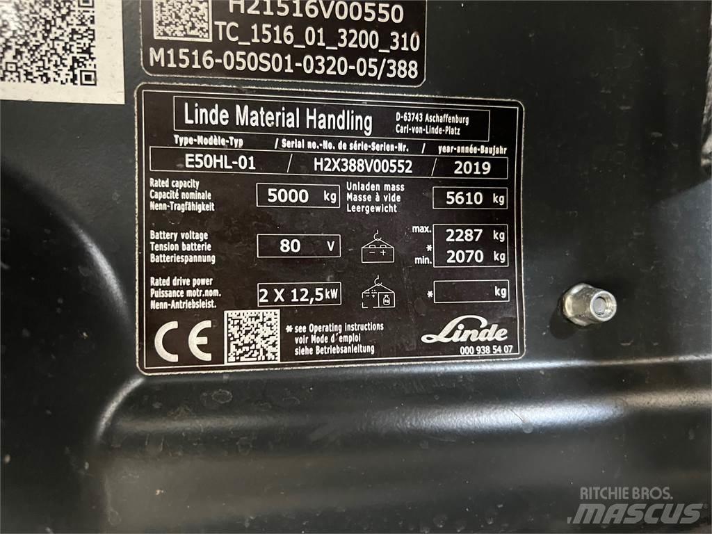 Linde E50HL-01 Elmotviktstruckar