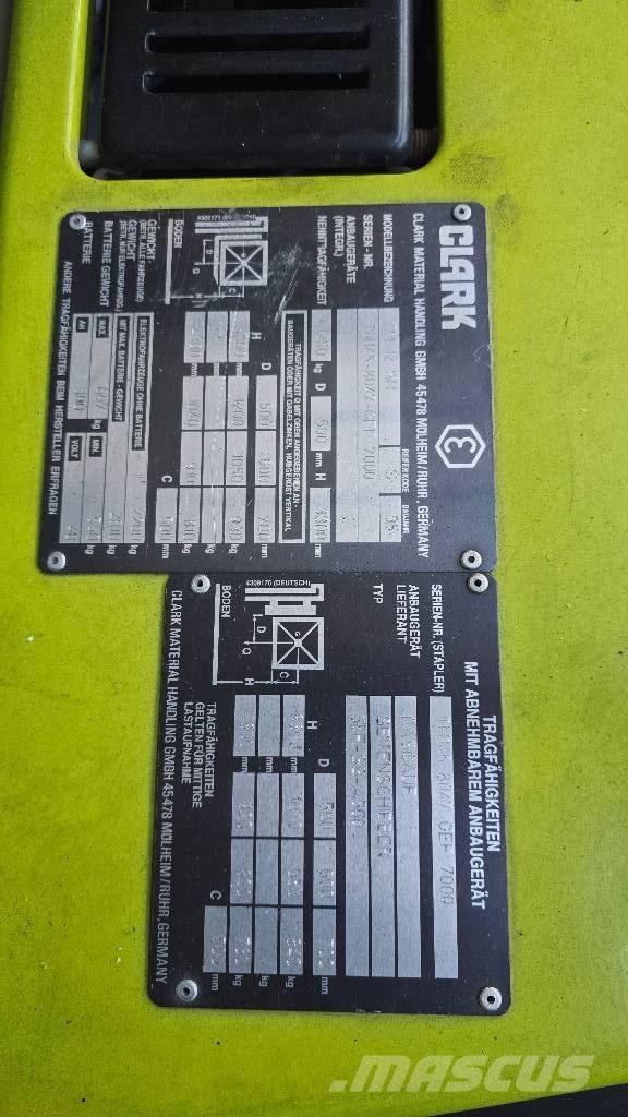 Clark TM 12 SN Elmotviktstruckar