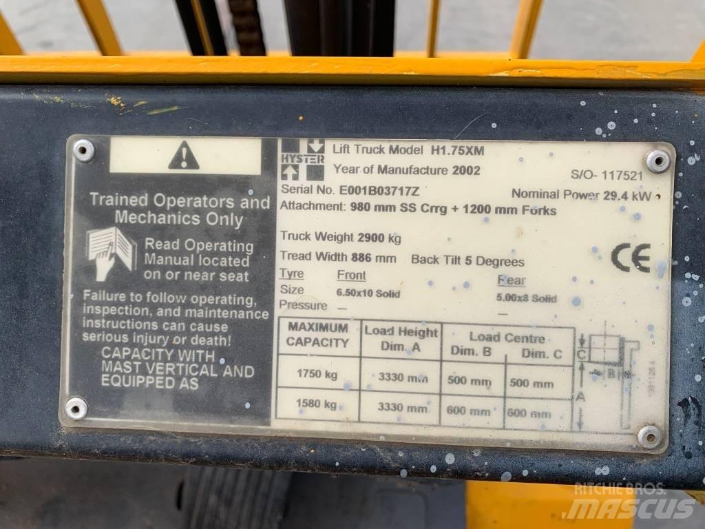 Hyster H 1.75 XM Gasolmotviktstruckar