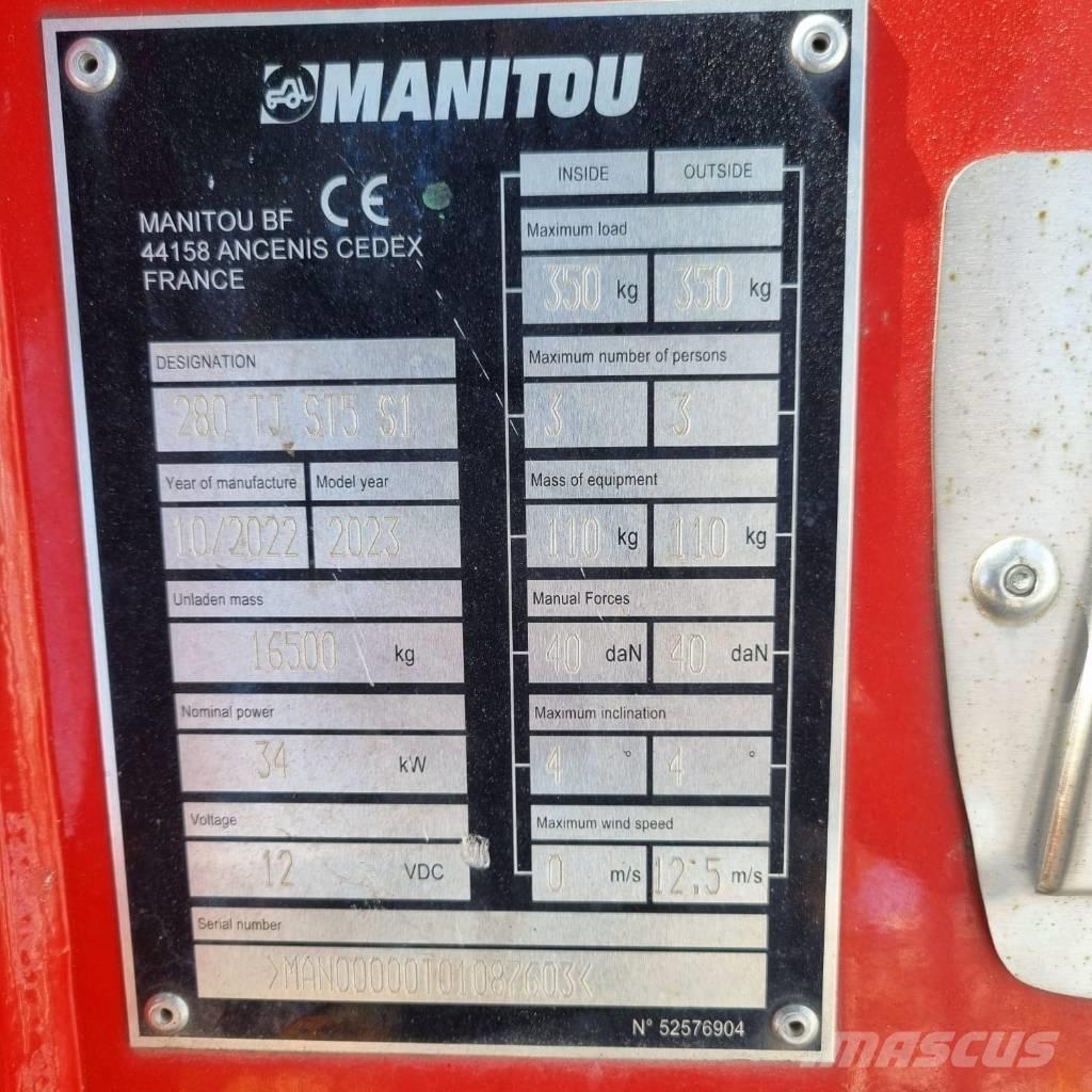 Manitou 280 TJ Teleskop bomliftar