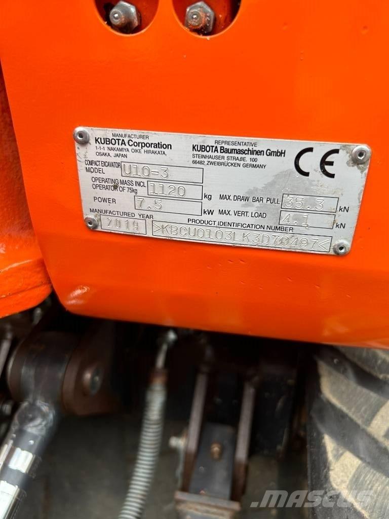 Kubota U 10-3 Minigrävare < 7t