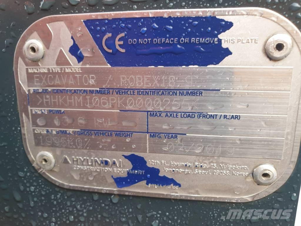 Hyundai Robex 18-9 Minigrävare < 7t