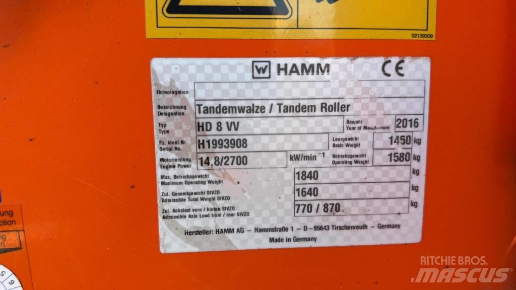 Hamm HD 8 VV Tvåvalsvältar