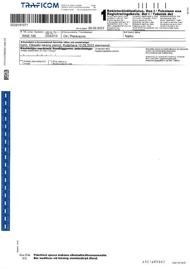 Närko D52B13N61 TPV Skåpsläp