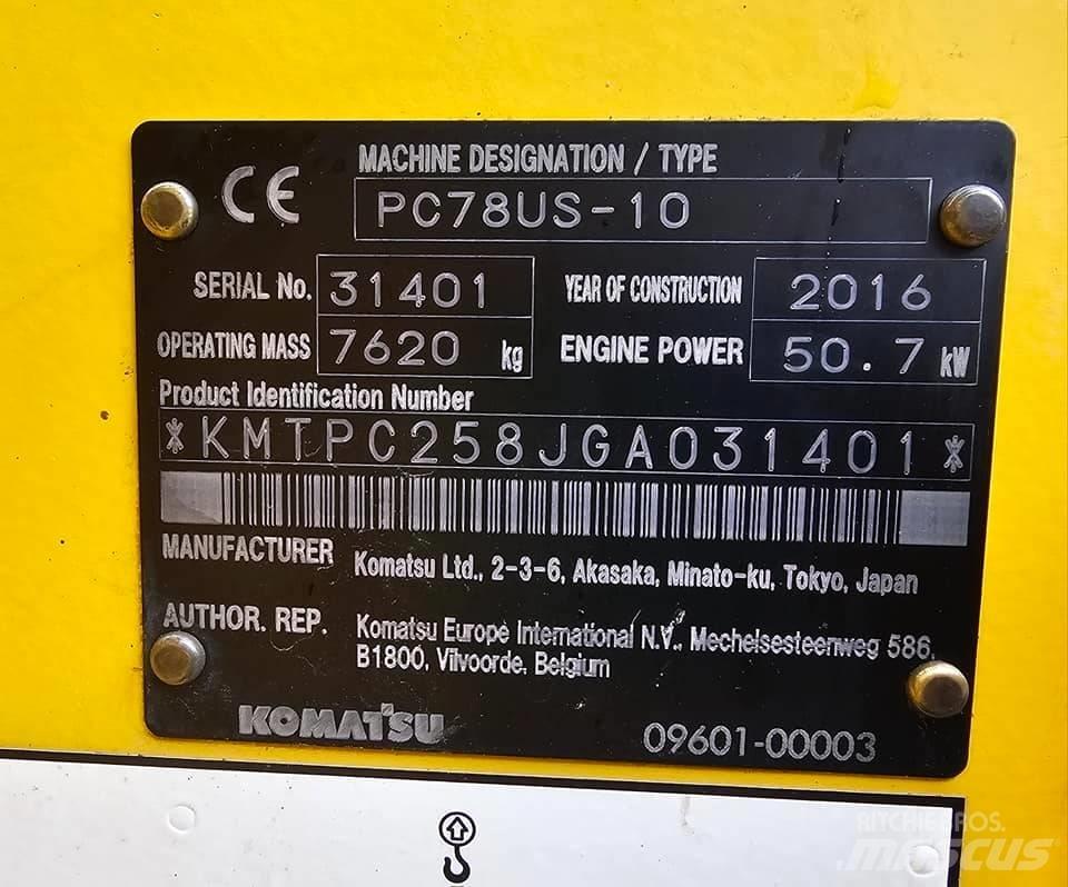 Komatsu pc78us-10 Minigrävare < 7t