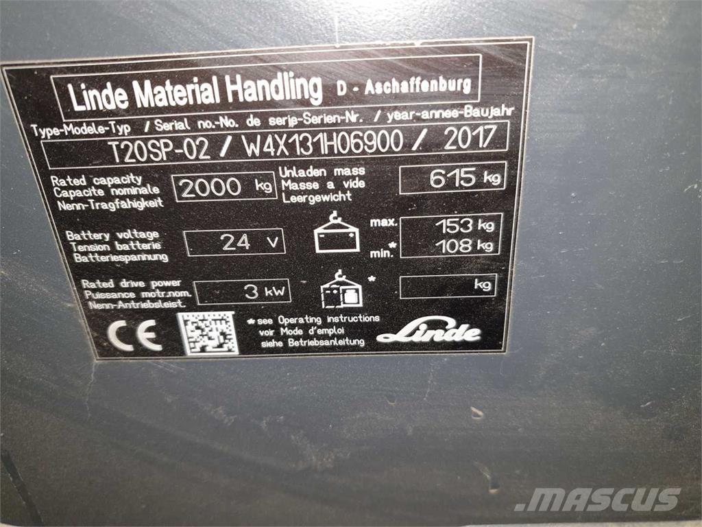 Linde T20SP ION Staplare