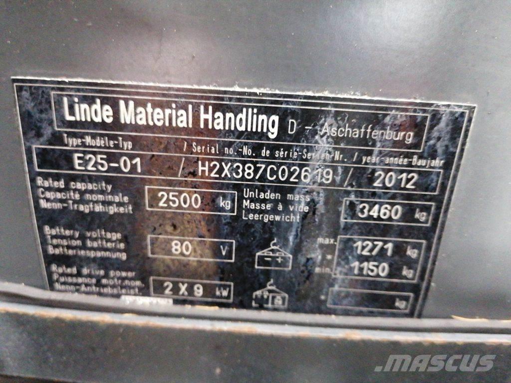 Linde E25-01 Elmotviktstruckar