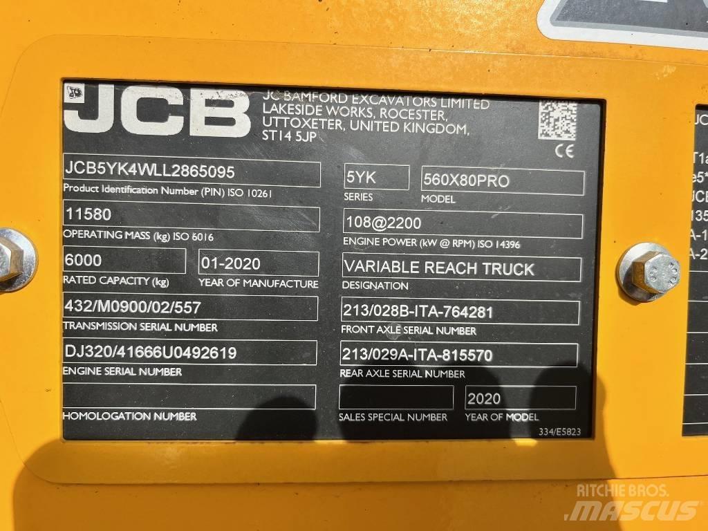 JCB 560-80 AGRI PRO Teleskoplastare