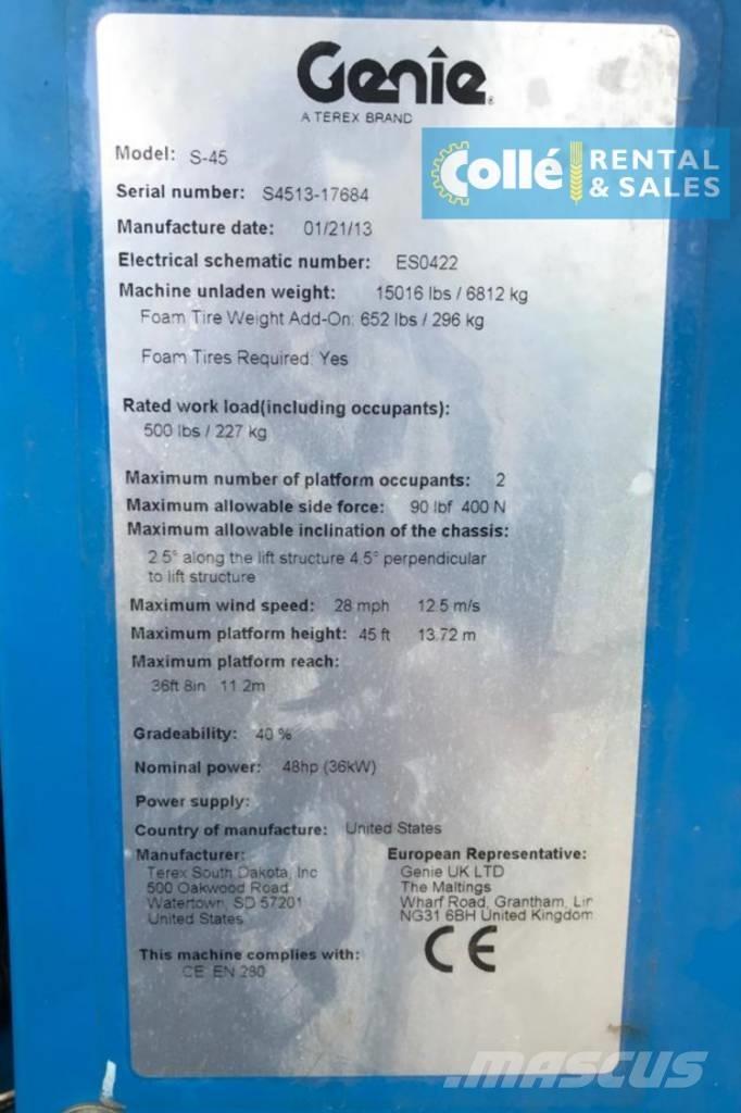 Genie S-45 | 2013 Teleskop bomliftar