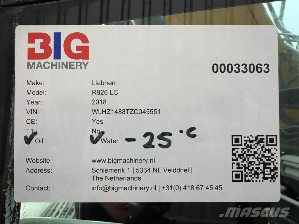 Liebherr R926 LC Bandgrävare
