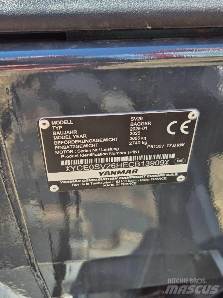 Yanmar SV26 Advance Minigrävare < 7t