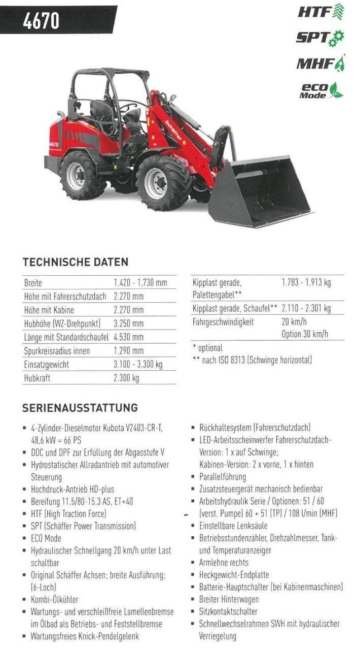 Schäffer 4670 Minilastare
