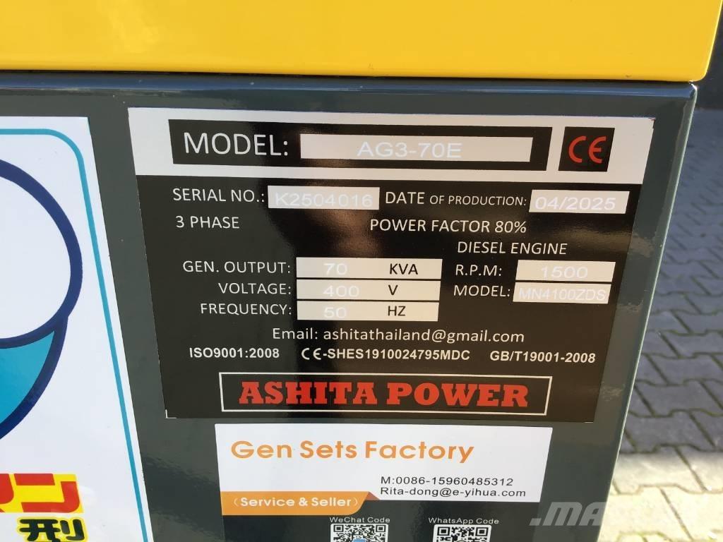 Ashita AG3-70E Dieselgeneratorer