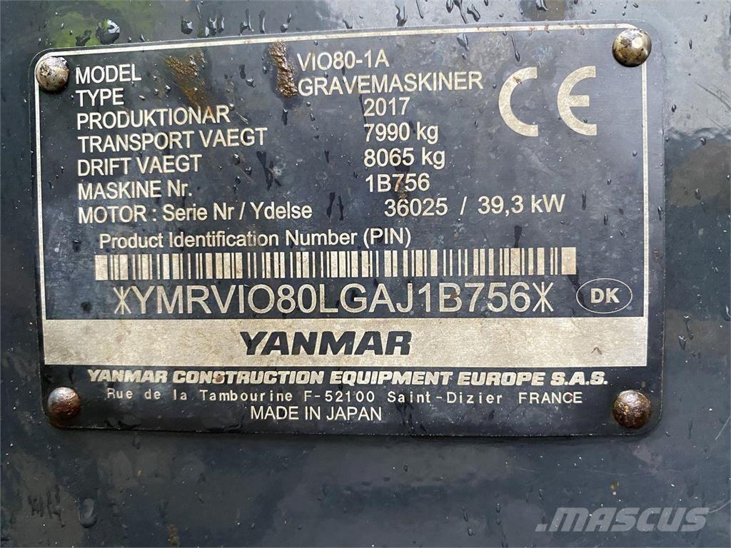 Yanmar VIO80-1A Hjulgrävare
