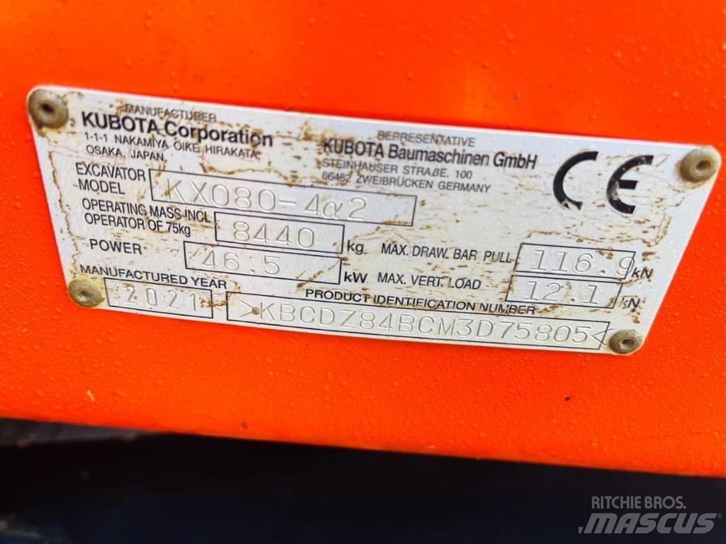Kubota KX 080-4 Midigrävmaskiner 7t - 12t