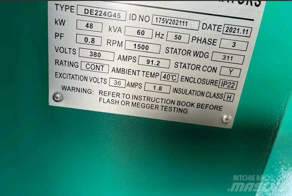  Pheatonn 60KVA Dieselgeneratorer