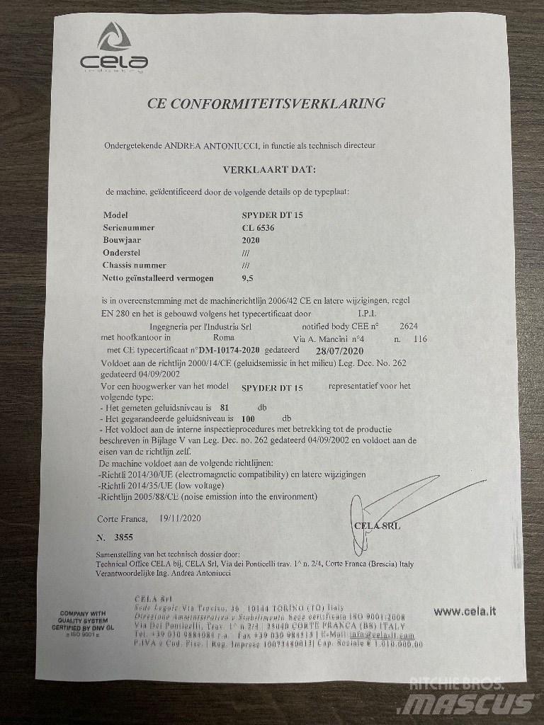 Cela DT 15 SOLD Bomliftar