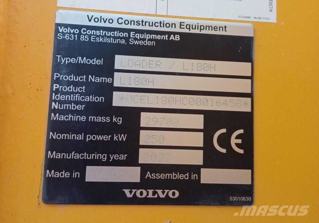 Volvo L180H Hjullastare