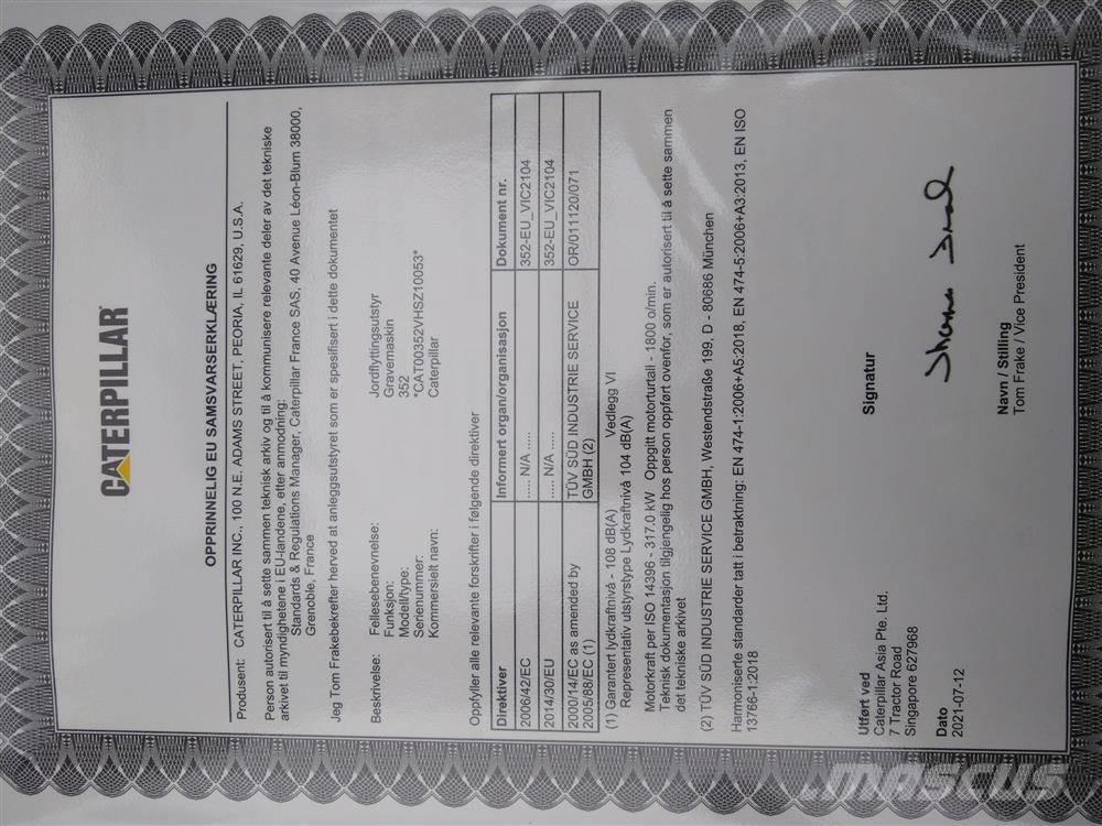 CAT 352 Bandgrävare