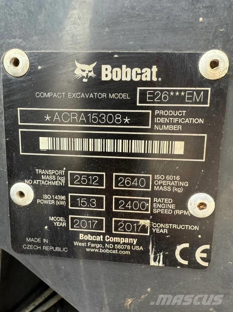 Bobcat E 26 EM Minigrävare < 7t