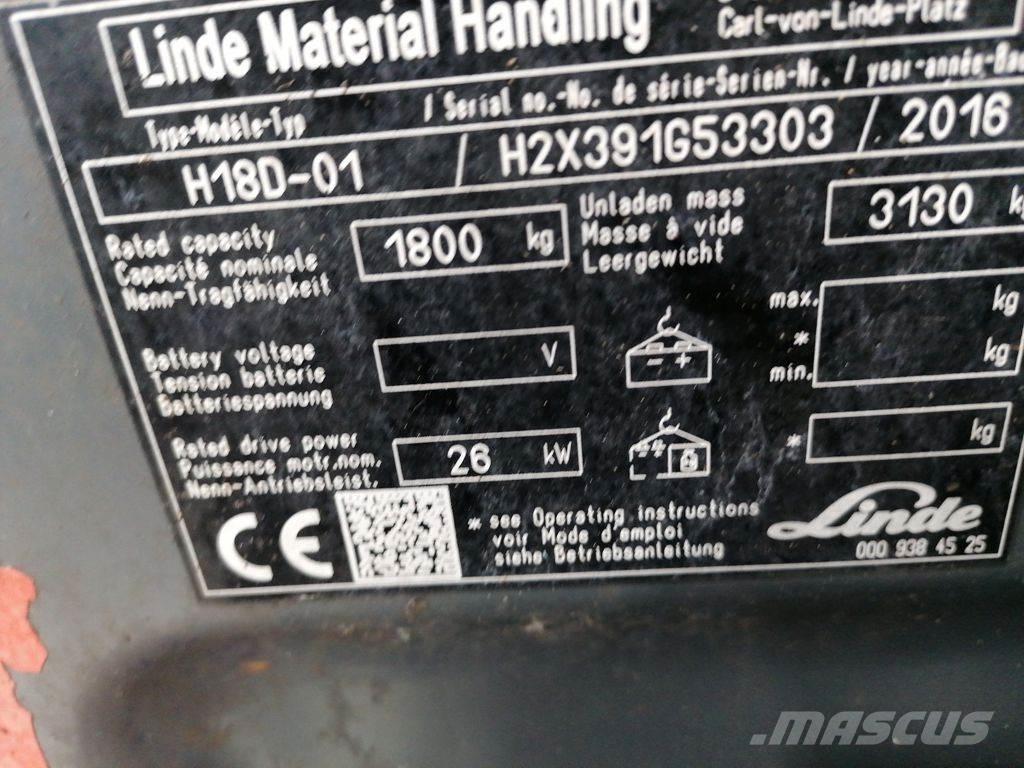 Linde H18D-02 Dieselmotviktstruckar