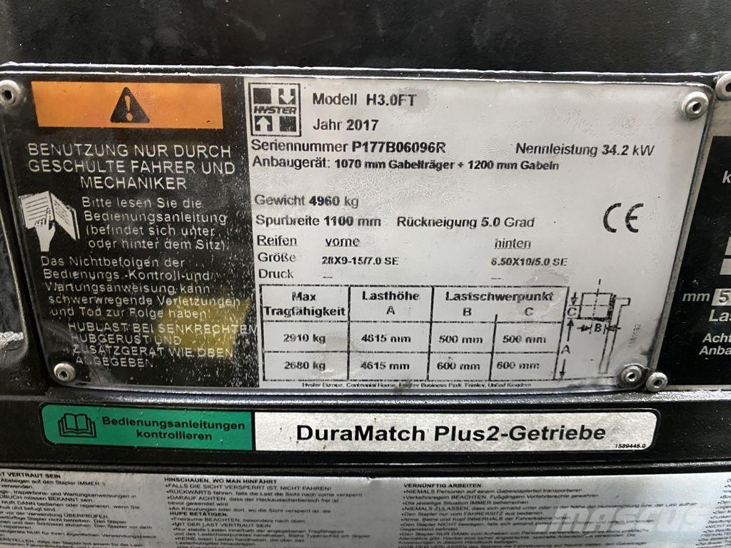 Hyster H3.0FT Dieselmotviktstruckar