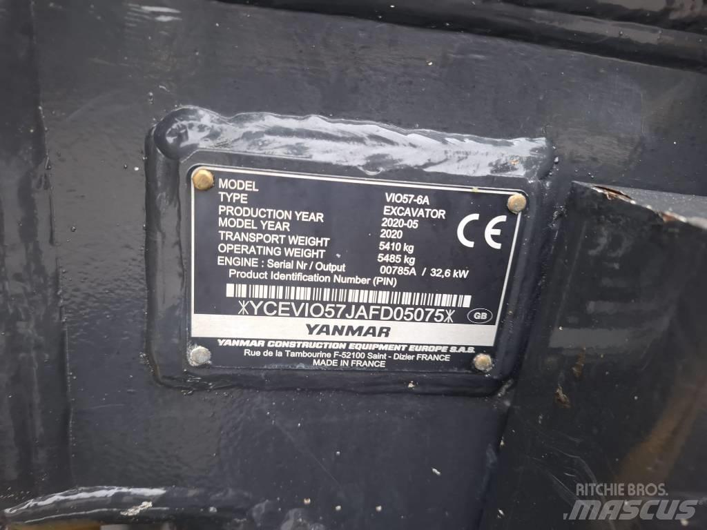 Yanmar Vio 57-6A Minigrävare < 7t