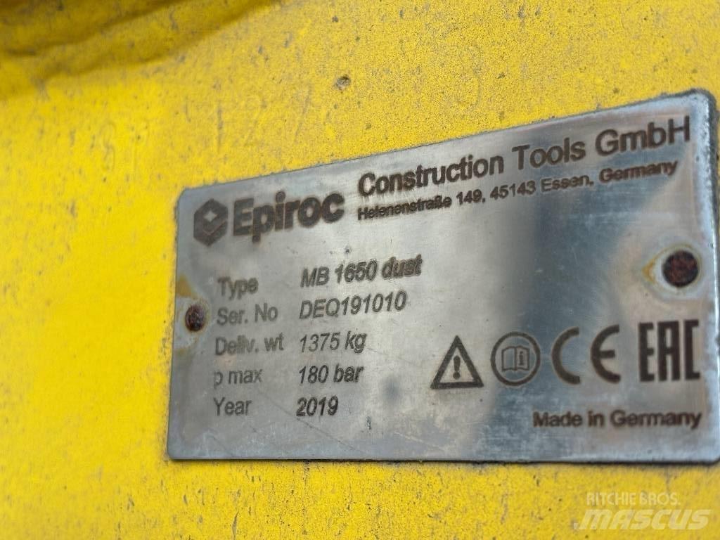 Epiroc MB 1650 Dust Hydraulhammare