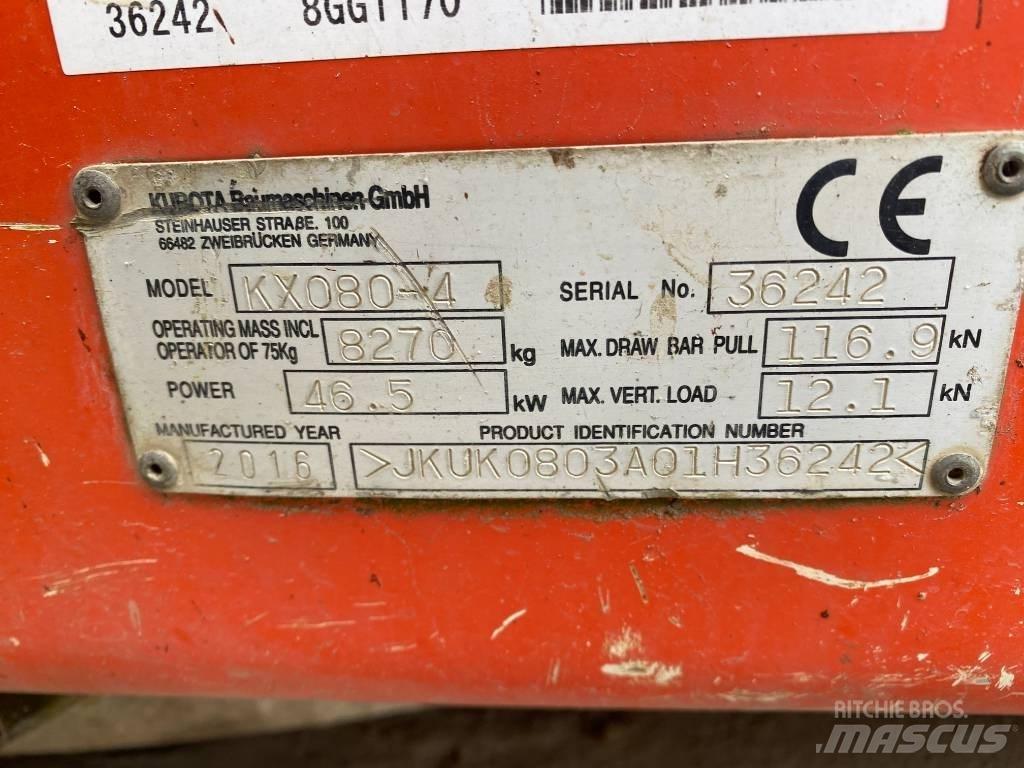 Kubota KX 080-4 Midigrävmaskiner 7t - 12t