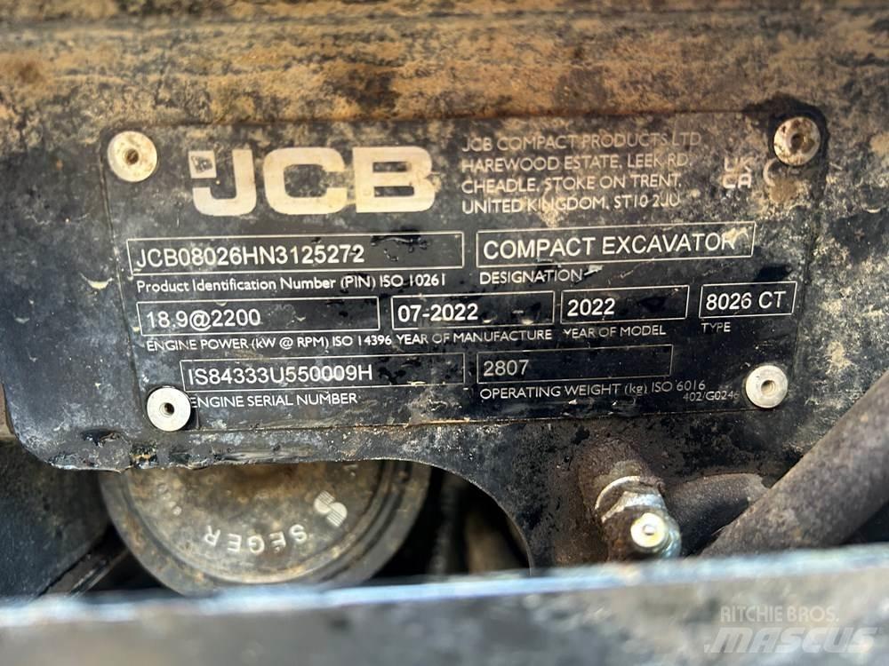 JCB 8026 CTS Minigrävare < 7t