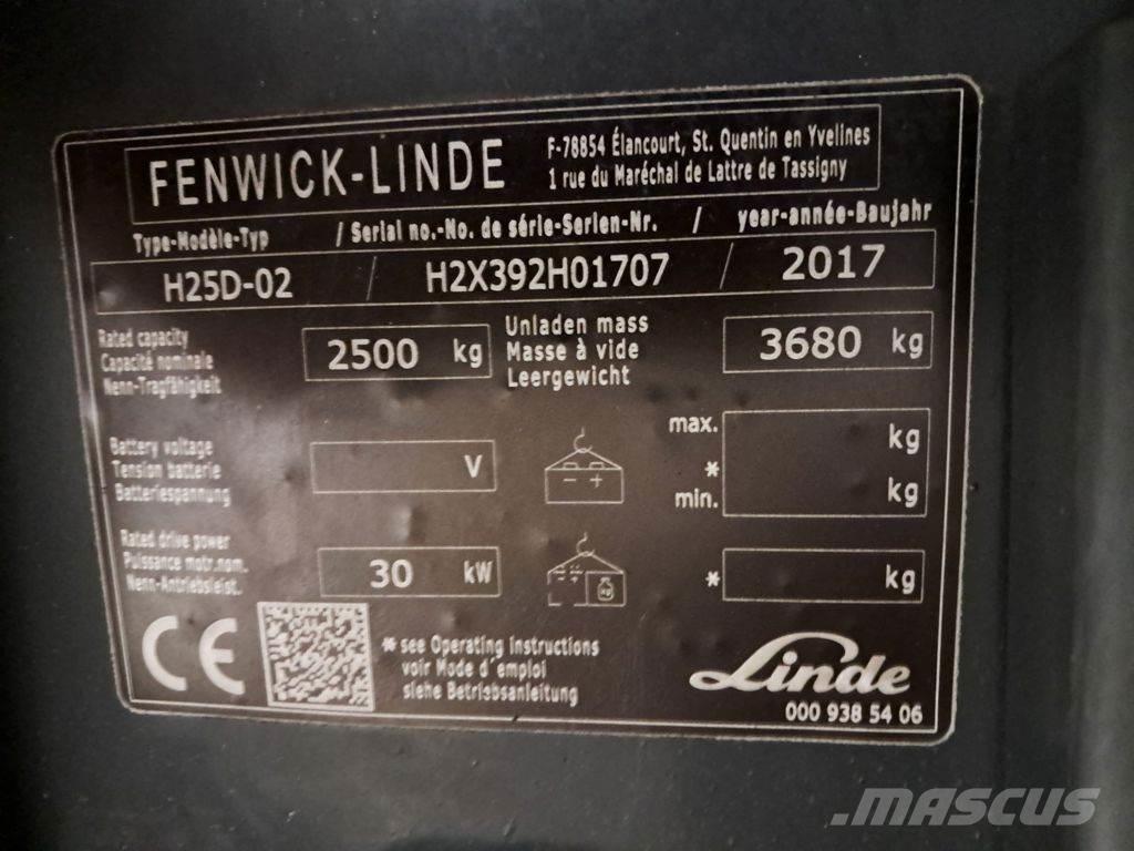 Linde H25D-02 Dieselmotviktstruckar