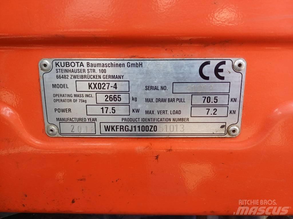 Kubota KX027-4 Minigrävare < 7t